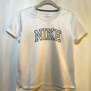 Nike running Dri-Fit  Shirt Kids Top White size Small